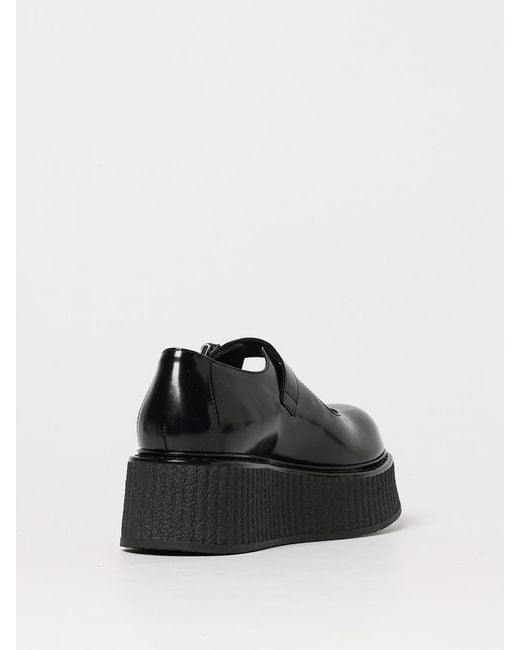 Moschino Couture Black Brushed Leather Loafers