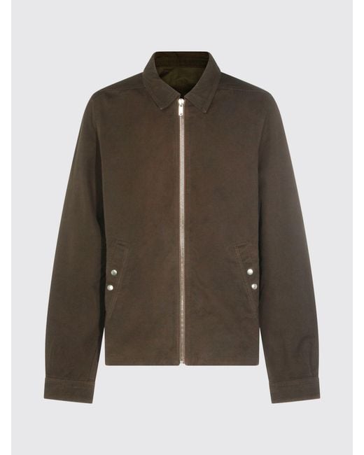 Rick Owens Brown Cotton Shirt Jacket for men