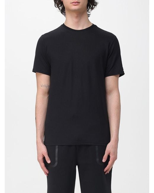 Peuterey Black Cotton Blend Basic T-Shirt for men