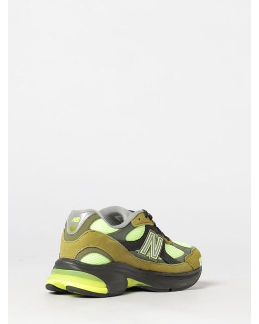 New Balance Green 2010 Suede And Mesh Low Top Sneakers With Applied Logo for men