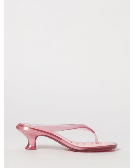 Melissa Pink Pvc Thong Sandals With Open Toe And Medium Heel