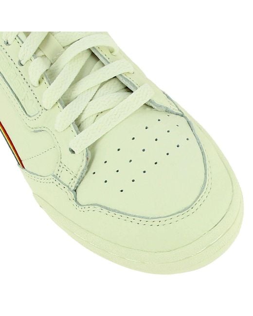 adidas Originals Continental 80 Pride Sneakers In Leather With Rainbow Stripes And Macro Holes 