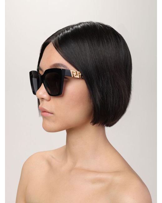 Versace Black Greca Sunglasses