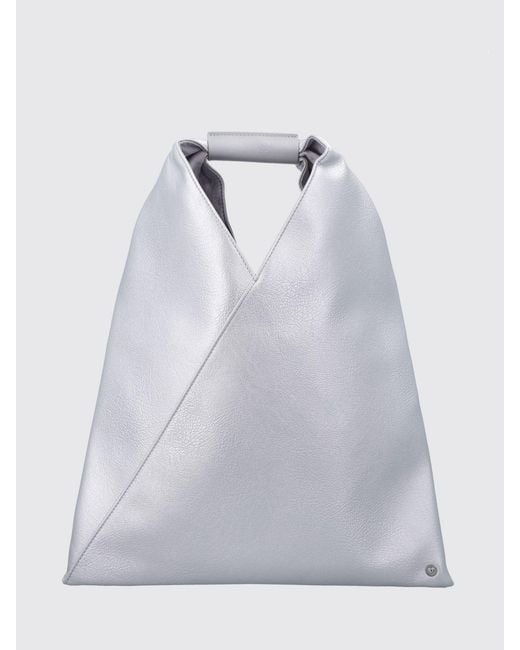 MM6 by Maison Margiela Gray Faux Leather Japanese Bag