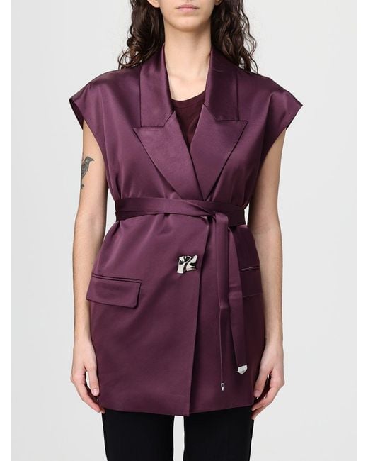 Pinko Purple Satin Robe Vest