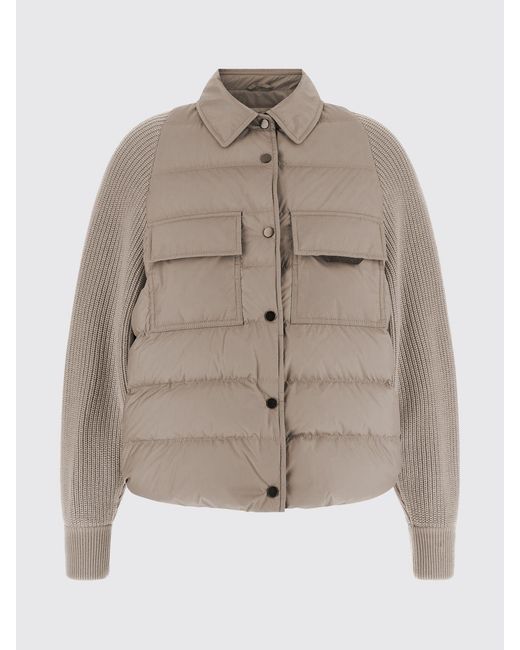 Brunello Cucinelli Natural Short Quilted Down Jacket