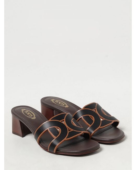 Tod's Brown Heeled Sandals