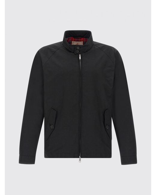 Baracuta Black Cotton Blend Bomber Jacket for men
