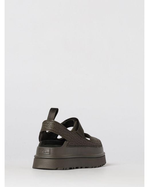 Ugg Brown Goldenglow Embossed Sandal