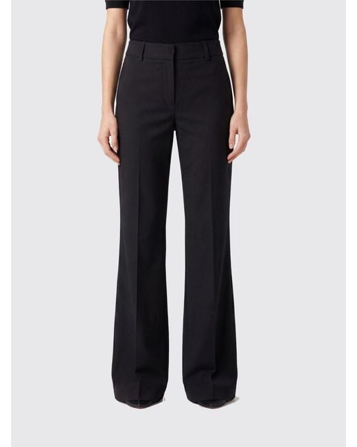 FEDERICA TOSI Black Crêpe Flared Trousers