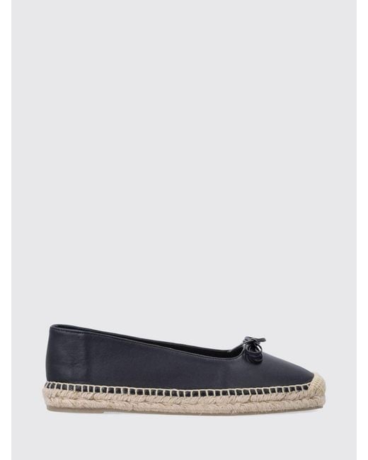 Castaner White Pax Ribbon Leather Espadrilles