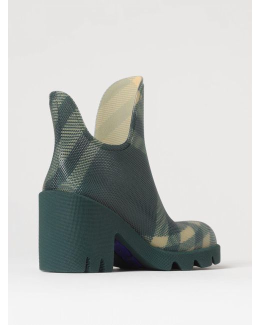 Burberry Green Flat Ankle Boots