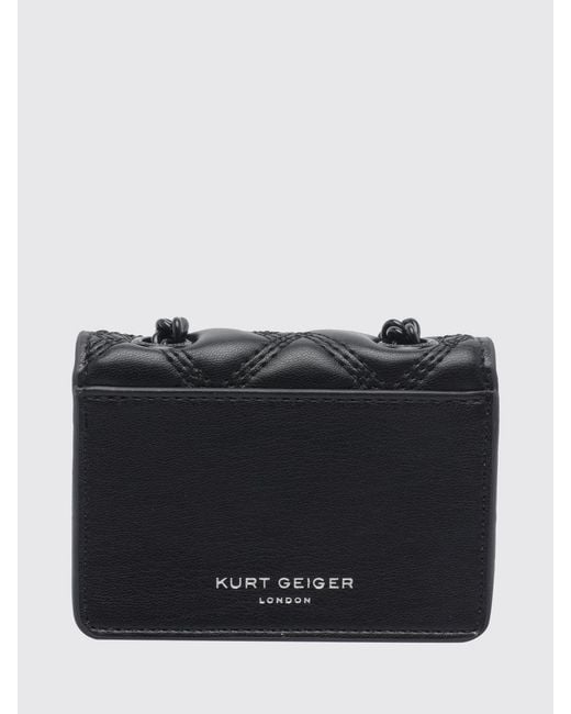 Kurt Geiger Black Kensington Quilted Calf Leather Mini Crossbody Bag