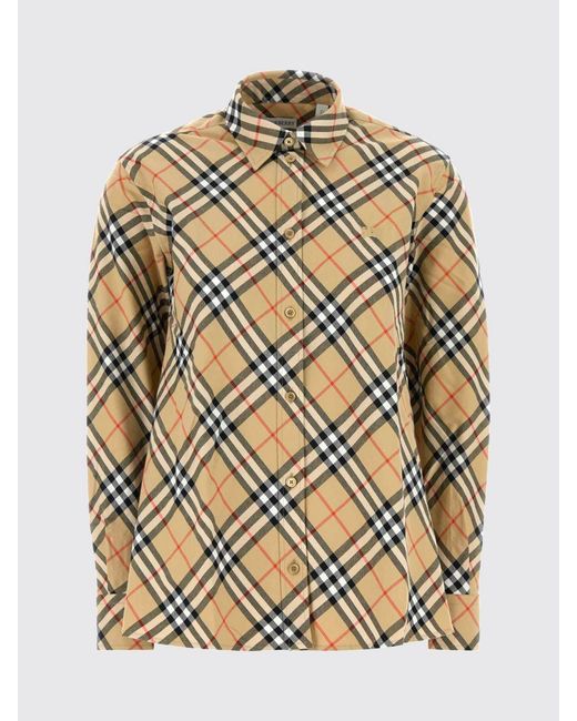 Burberry Natural Long-Sleeved Vintage Check Cotton Shirt