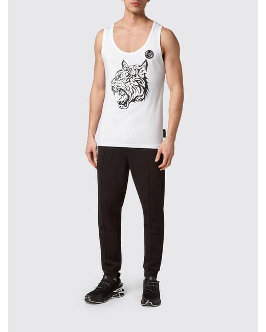 Philipp Plein White Tank Top for men