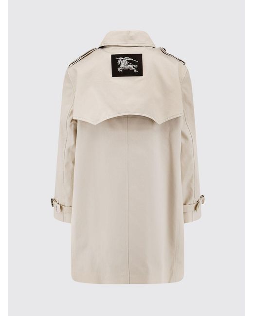 Burberry Natural Double-Breasted Cotton Trench Coat