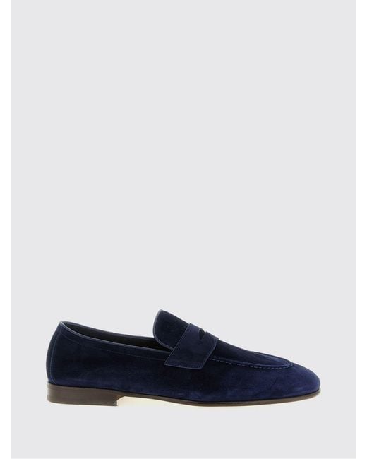Brunello Cucinelli Blue Suede Loafers for men