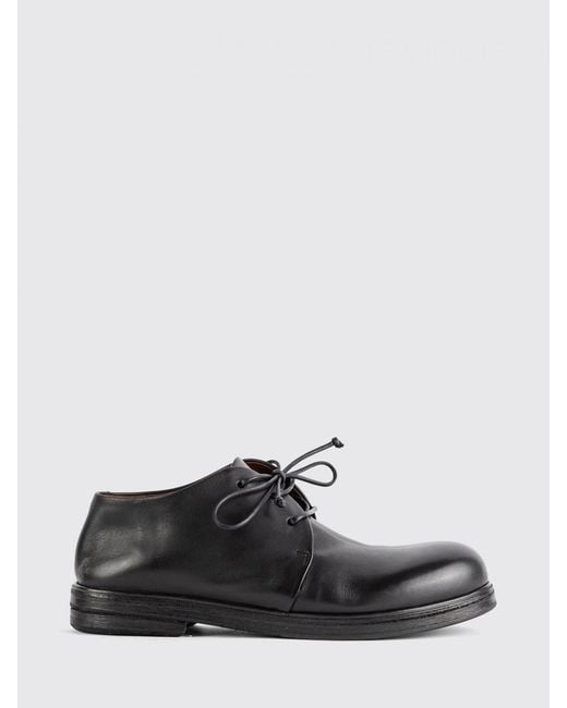 Marsèll White Zucca Zeppa Leather Derby Shoes With Round Toe And Leather Sole