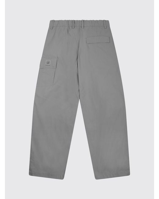 C P Company Gray Panama Nylon Cargo Trousers for men