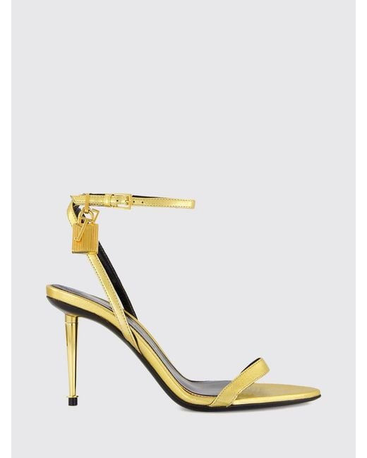 Tom Ford Metallic Heeled Sandal