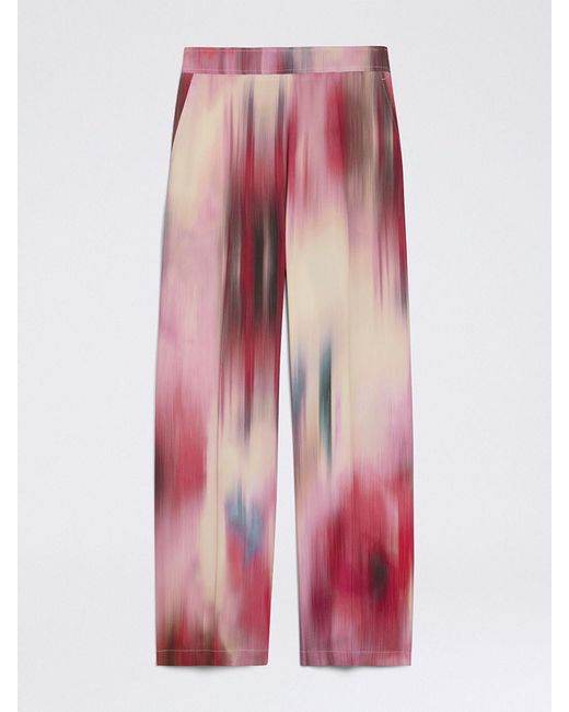 Momoní Pink MomonÌ Printed Viscose Palazzo Trousers