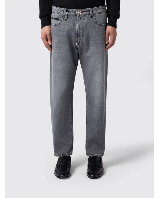 Philipp Plein Gray Jeans for men