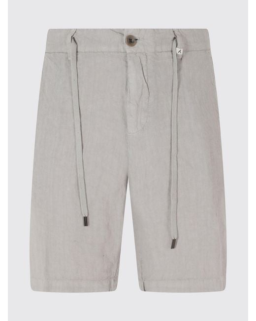 Myths Gray Linen Drawstring Shorts for men