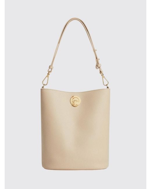 Coccinelle Natural Nikla Grained Leather Bucket Bag