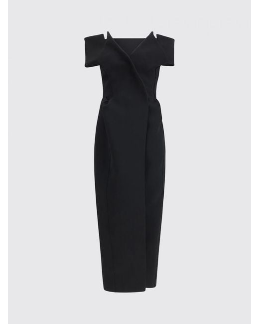 Khaite Black Crêpe Midi Dress