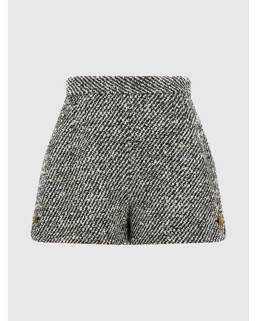 Versace Black High-Waisted Abstract Pattern Tweed Shorts