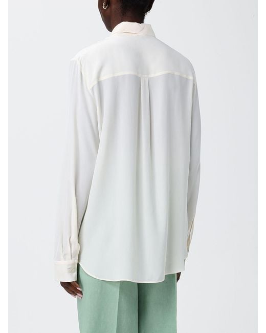 Pinko White Classic Silk Shirt