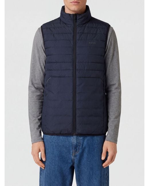 Boss Blue Padded Gilet for men