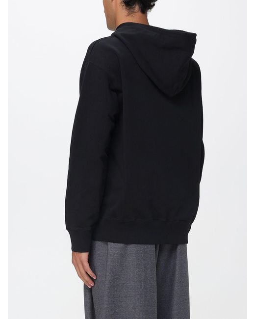 MM6 by Maison Margiela Black Cotton Hoodie With Logo for men