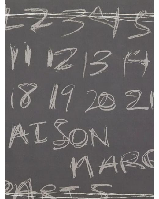 Maison Margiela Gray Printed Silk Scarf