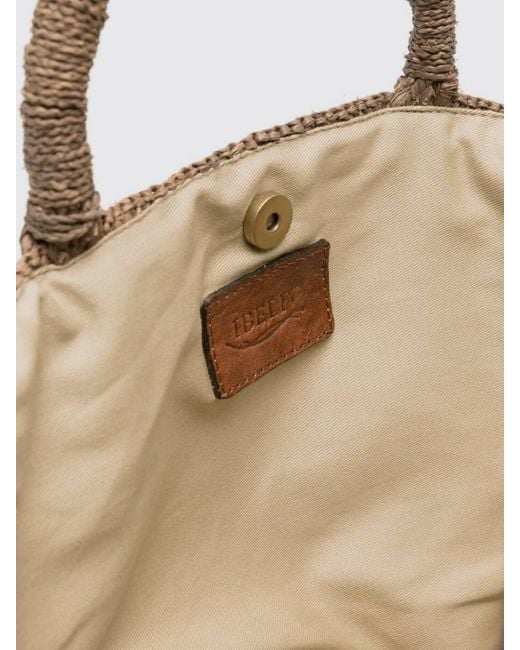IBELIV Brown Ela Raffia Tote Bag