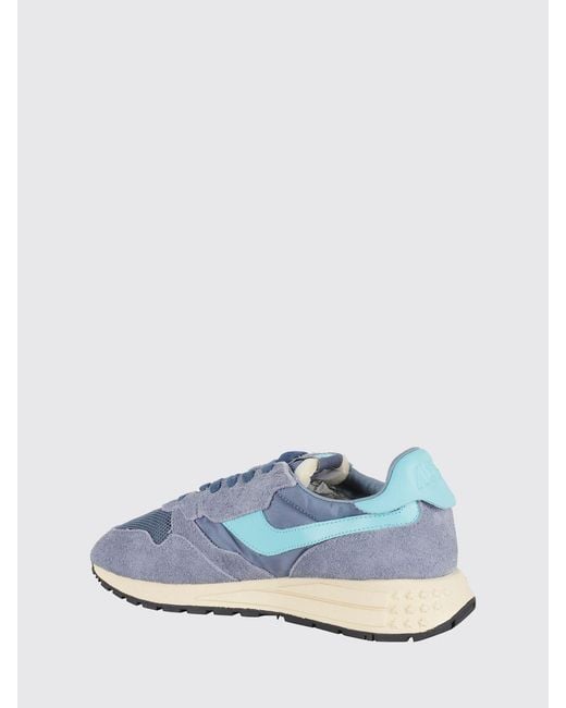 Autry Blue Reelwind Suede And Nylon Sneakers for men