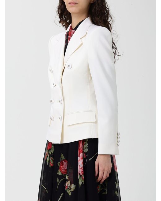 Dolce & Gabbana White Dolce &Amp Gabbana Double-Breasted Virgin Wool Blazer
