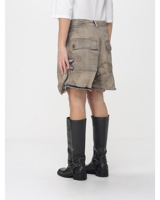 Rick Owens Natural Stefan Cotton Shorts for men