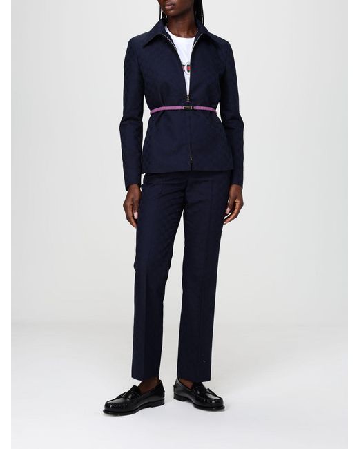 Gucci Blue Gg Cotton Blend Jacket for men