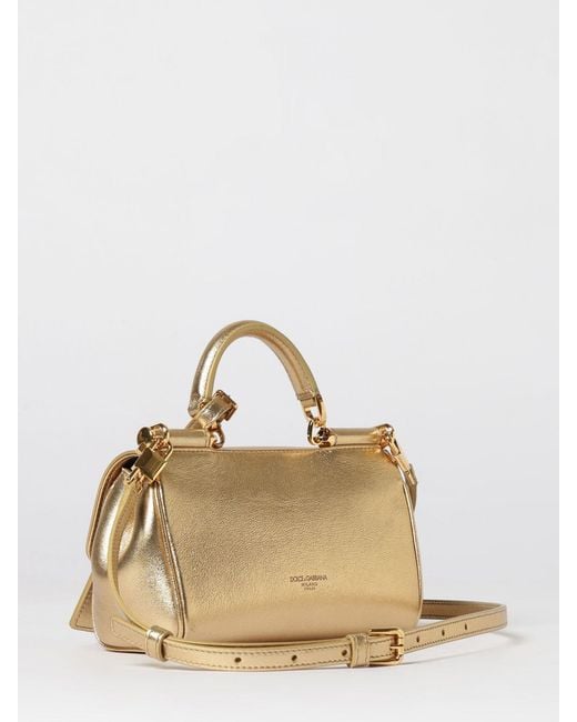 Dolce & Gabbana Natural Dolce &Amp Gabbana My Sicily Laminated Leather Bag