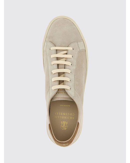 Brunello Cucinelli Natural Suede Sneakers for men