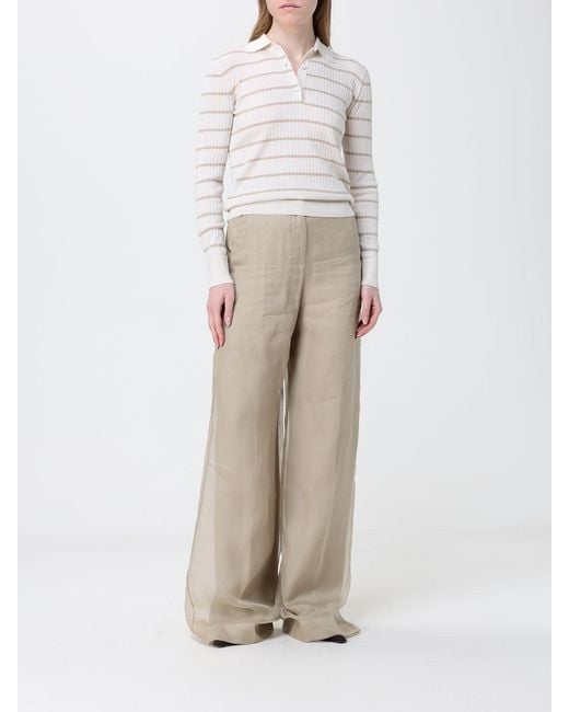 Max Mara White Cashmere And Silk Polo Shirt