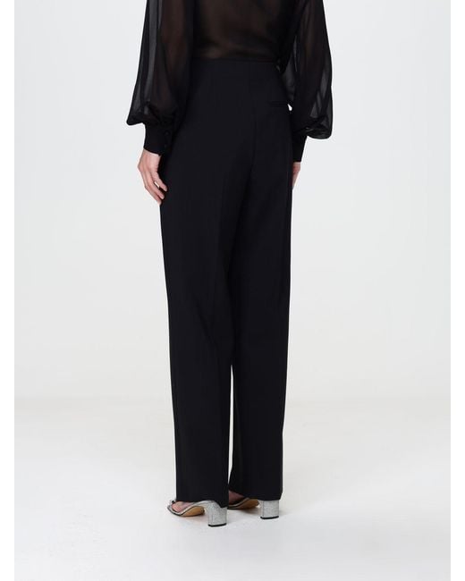 Alberta Ferretti Black High-Waisted Skinny Trousers