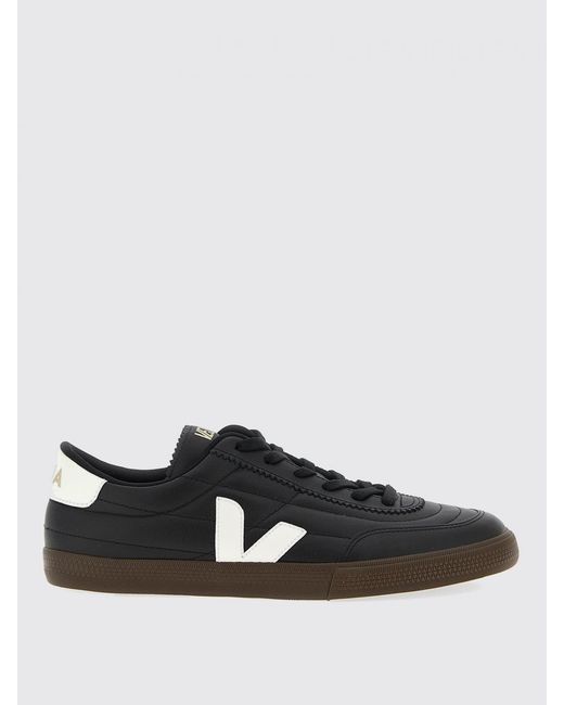 Veja Black Campo Chromefree Leather Sneakers for men