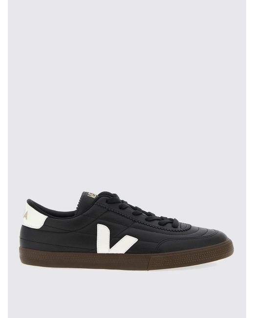 Veja Black Campo Chromefree Leather Sneakers for men