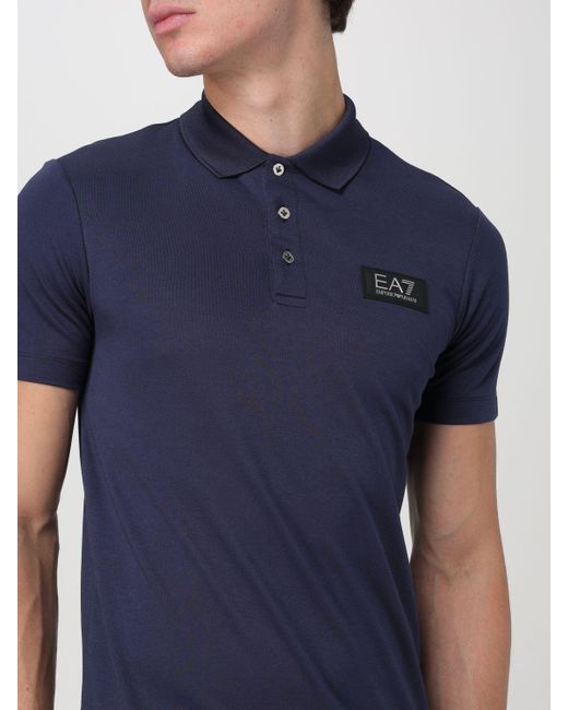 EA7 Blue Polo Shirt for men