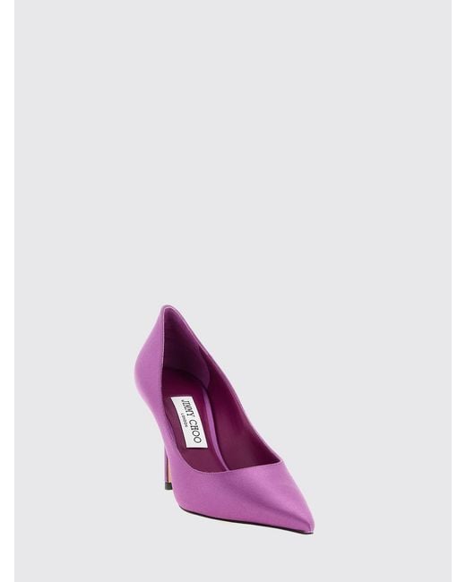 Jimmy Choo Purple Love Satin Pumps