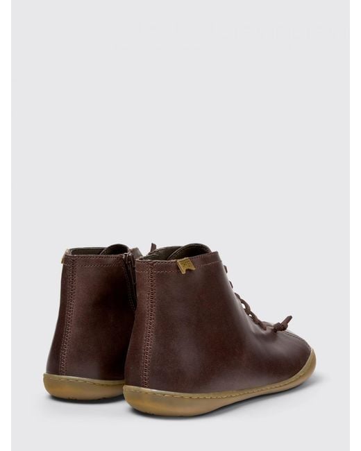 Camper Brown Peu Chrome-Free Leather Ankle Boots for men