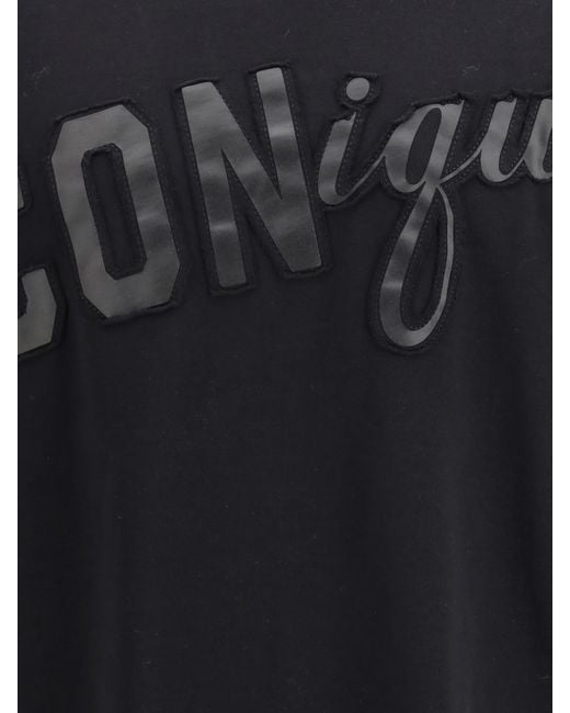 DSquared² Black Icon Cotton T-Shirt for men