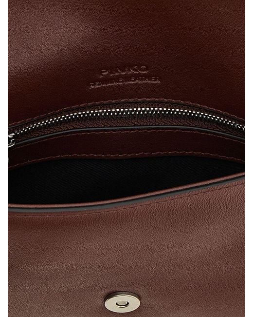 Pinko Brown Baby Love Bag One Slouchy Leather Bag